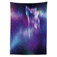 thumbnail image 3 of Ambesonne Nature Tablecloth Rectangular Table Cover, Northern Aurora Borealis, 60"x84", Blue Purple, 3 of 4