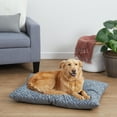 thumbnail image 5 of Vibrant Life Medium Tufted Plush Dog Bed, Gray Lattice, 5 of 7