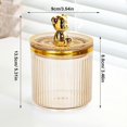 thumbnail image 3 of Cotton Swab Dispenser, 2 Pieces with Lids Cotton Swab Dispenser, Transparent Acrylic Box, for Cosmetics, Cotton Swabs, Tampons, Lipsticks, 3 of 5