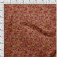 thumbnail image 3 of oneOone Georgette Viscose Fabric Laceleaf Leaves Sashiko Print Fabric by Yard 42 Inch Wide, 3 of 4