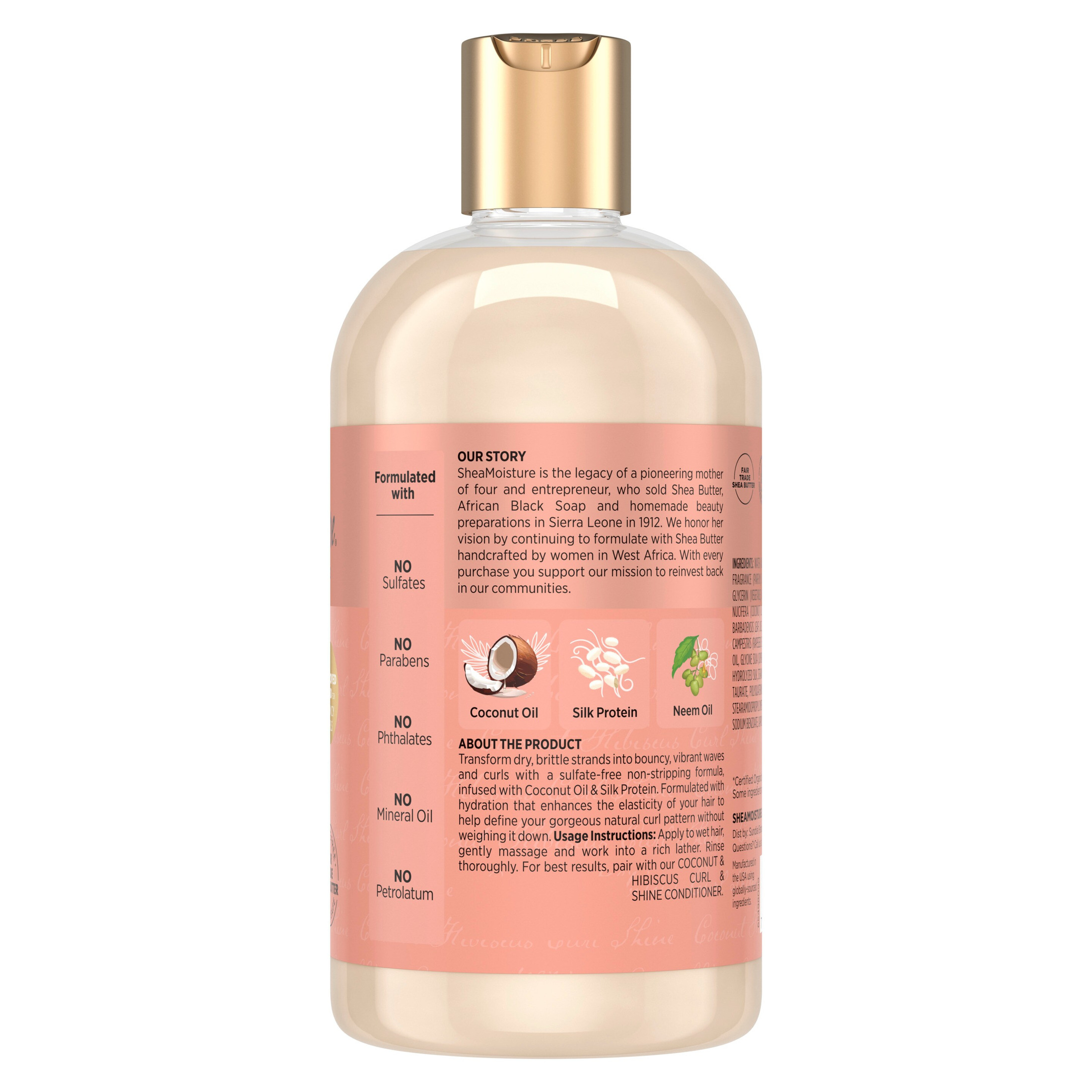 SheaMoisture Coconut & Hibiscus Curl & Shine Shampoo, 13 fl oz photo 8