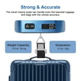 thumbnail image 3 of Travel Inspira Luggage Scale, Portable Digital Hanging Baggage Scale for Travel, Suitcase Weight Scale with Rubber Paint, 110 Pounds, Battery Included - Blue, 3 of 9