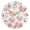Gold, variant on Hand Painted Cute Hearts Valentine Round Wall Clock Silent Analog Battery Operated Gold Pointer Home Decor 9.84" Diameter