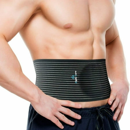 Umbilical Hernia Belt for Men and Women - Abdominal Support Binder with Compression Pad - Navel Ventral Epigastric Incisional and Belly Button Hernias Surgery Prevention Aid
