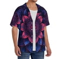 thumbnail image 2 of Fuzoiu Bohemian Vintage Pattern Print Men's Casual Short,Men's Short Sleeve Shirt,Mens Casual Button Down Shirts,Cuban Collar Summer Shirt for Beach, Vacation, and Outdoor Activities-4X-Large, 2 of 5
