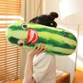 thumbnail image 4 of PATLOLLAV Funny Large 3D Cucumber Plush Throw Pillow,Silly Pickle Stuffed Cucumber Plushie Plant with Smile Face, Adorable Pickle Plush Food Shape Sleeping Pillow Decor,23.6x11.8x11.8 inch, 4 of 6