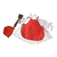 thumbnail image 3 of Traje de chef de ganso de porche, dije de tela, decoración artística, ropa decorativa de ganso para patio al aire libre, festival de jardín y césped Rojo, 3 of 8