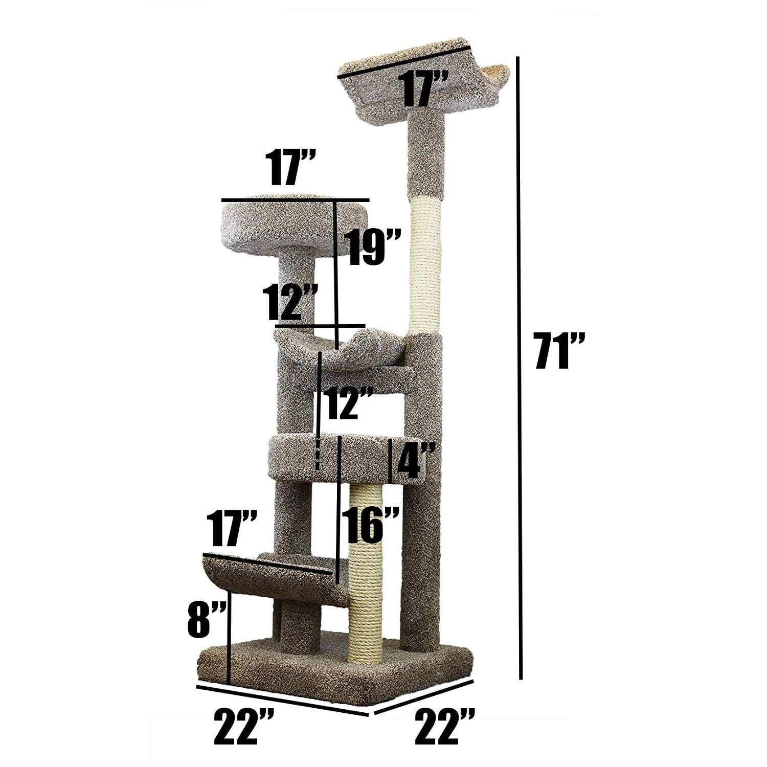 Prestige Cat Trees 72-in Cat Tree & Condo Scratching Post Tower, Multi