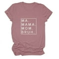 thumbnail image 3 of Loose Fit MA Mama Mom Bruh Letter Print Short Sleeve T Shirt Stretch Short Loose Workout Shirts Women Short Sleeve T Shirt for Women Tops for Leggings Short Sleeve Lightweight T Shirts Women Long, 3 of 3