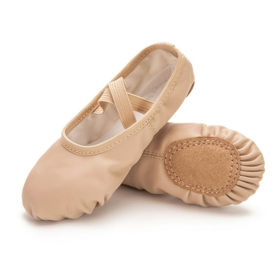 Ballet Shoes for Girls/Toddlers/Kids/Women, Leather Yoga Shoes/Ballet Slippers for Dancing