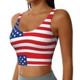 thumbnail image 2 of Hirioo America Flags3 for Women's Sports Vest with Full-Print Design, Stretchy Fabric and Removable Pads-XX-Large, 2 of 8