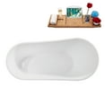 thumbnail image 6 of 60" Streamline B-312-87-WH Soaking Freestanding Tub and Tray With Internal Drain in Glossy White, 6 of 10