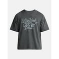 thumbnail image 5 of No Boundaries Oversized Boxy Fit Cropped Length New York City Graphic Tee Shirt, Men's & Big Men's, XS-5XL, 5 of 5