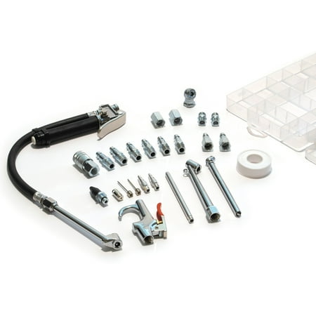 Primefit Garage Inflator with 30 Piece Air Accessory Kit and Storage Case