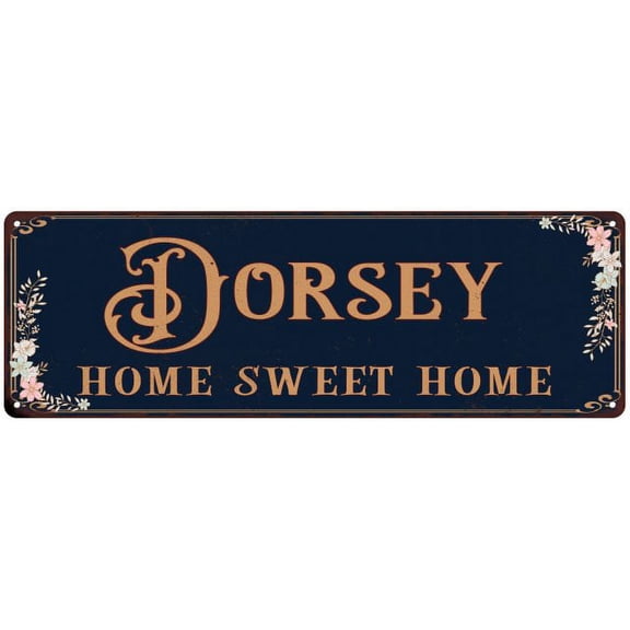 DORSEY Home Sweet Home Victorian Look Gift 6x18 Metal Sign 206180046558
