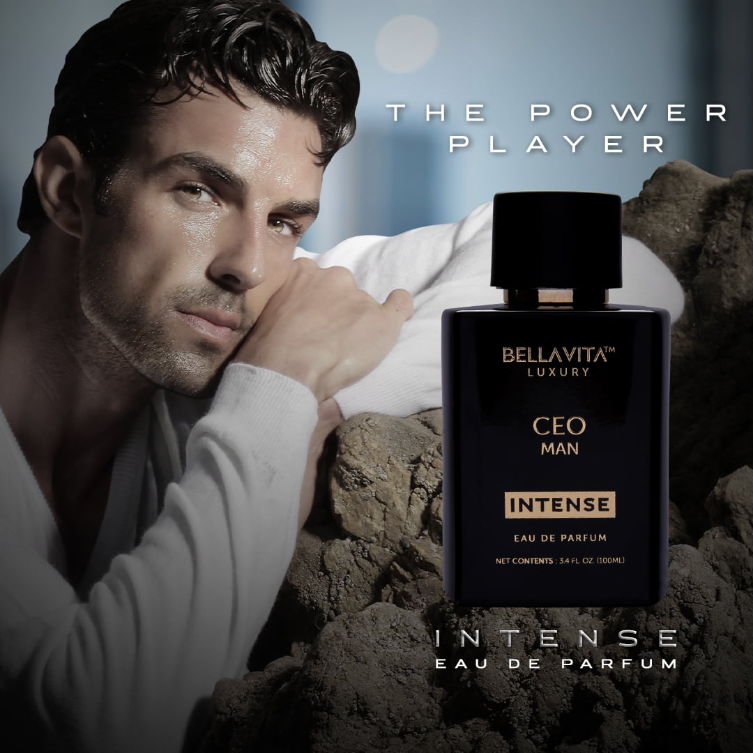Bella Vita Luxury CEO MAN Intense Eau De Parfum Perfume for Men with Bergamot,Lavender & Orchid|Woody & Musky Long Lasting EDP Fragrance Scent, 100 Ml