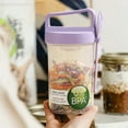 thumbnail image 4 of Portable Oatmeal Cup with Spoon and Lid, 5x5x19cm Plastic Container for Overnight Oats and Cereal, Leakproof & Dishwasher Safe for Easy Use, Ideal for Breakfast on the Go, Travel, and Office, 4 of 9
