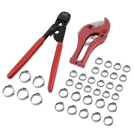 Pex Pipe Kit Crimper Plumbing Cutter Stainless Steel Rings Pex Pipe Kit Crimper Plumbing Cutter Stainless Steel Rings Cinch Clamps