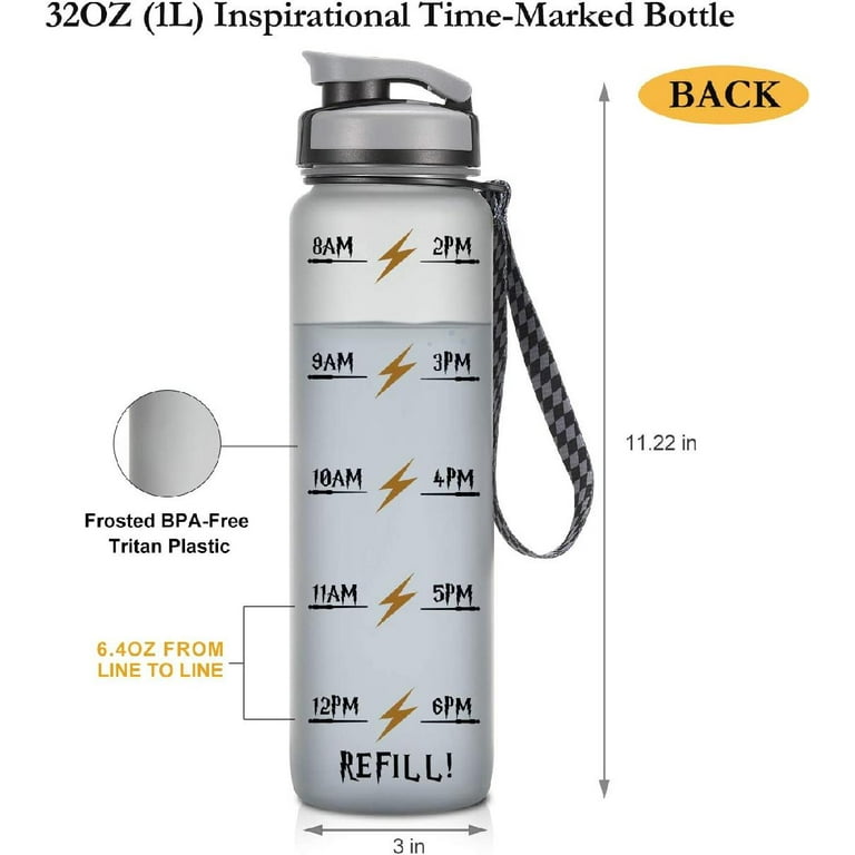 Motivational Water Bottle with Time Marker — MyShopppy