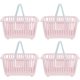 thumbnail image 1 of Pretend with Bag Sundries Supplies Kids Portable for Shower Toiletry Bathroom , Containers Dorm Home Bin Pantry Mini Pink Girl Handles Basket Toddlers, 1 of 5