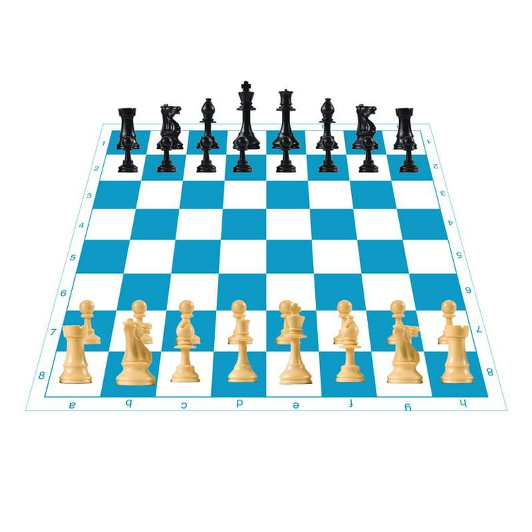 eloria 12 Inch Tournament CHESS Set Basic Plastic Pieces, Canvas