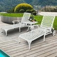 thumbnail image 3 of Zimtown 48-Inch Cast Aluminum Outdoor Chaise Lounge Chair, Adjustable Reclining and Patio Sunbed for Poolside, 3 of 7