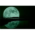 thumbnail image 2 of Startonight Canvas Wall Art Black and White Abstract Full Moon on the Water Landscape, Dual View Surprise Artwork Modern Framed Ready to Hang Wall Art 100% Original Art Painting 31.5 x 47.2 inch, 2 of 9