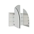 thumbnail image 3 of Glass Warehouse Three Door Steel Frame Arch Shape Medicine Cabinet White, 3 of 5