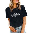 thumbnail image 1 of TSADFHJI Chandails en Molleton Femmes Fermeture à Glissière T-Shirts Femmes T-Shirts de Volleyball Équipe Tee Tops Graphique Volleyball Décontracté Manches Courtes m Noir, 1 of 3