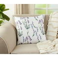 thumbnail image 3 of Fennco Styles Garden Lavender Print Decorative Throw Pillow Cover 18" W x 18" L – Floral Square Cushion Case for Home, Couch, Sofa, Bedroom, Office Décor and Special Occasion, 3 of 3