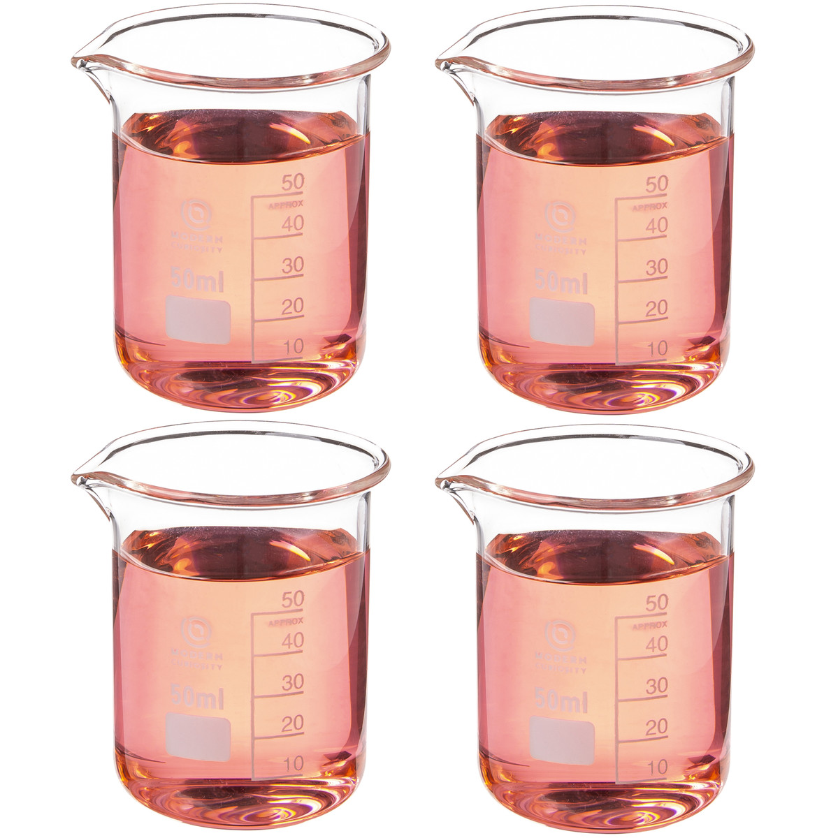 4pack Glass Beakers 50mL