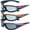 Red Orange + Pink, variant on 3 Pairs of Global Vision Eyewear Marilyn 11 Women's Black Sunglasses Red Orange + Pink Stripe Frames Flash Mirror Lenses