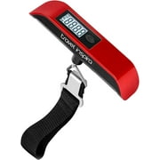 Travel Inspira Luggage Scale, Digital Luggage Scales, Baggage Scale with Backlit LCD Display,110LB / 50KG, Battery Included (Red)