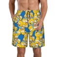 thumbnail image 1 of Men's The Simpons (1) Quick Dry Summer Swim Trunks Board Shorts Beach Bathing Suit Large, 1 of 9