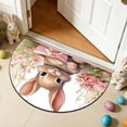 thumbnail image 4 of Uuiauoio Half Round Door Mat Easter Holiday Egg Rabbit Half Moon Rug Washable Half Circle Area Rugs Indoor Entrance Non Slip Semi Circle Bathroom Rugs Floor Carpet for Kithen Bedroom Decorative Gift, 4 of 6