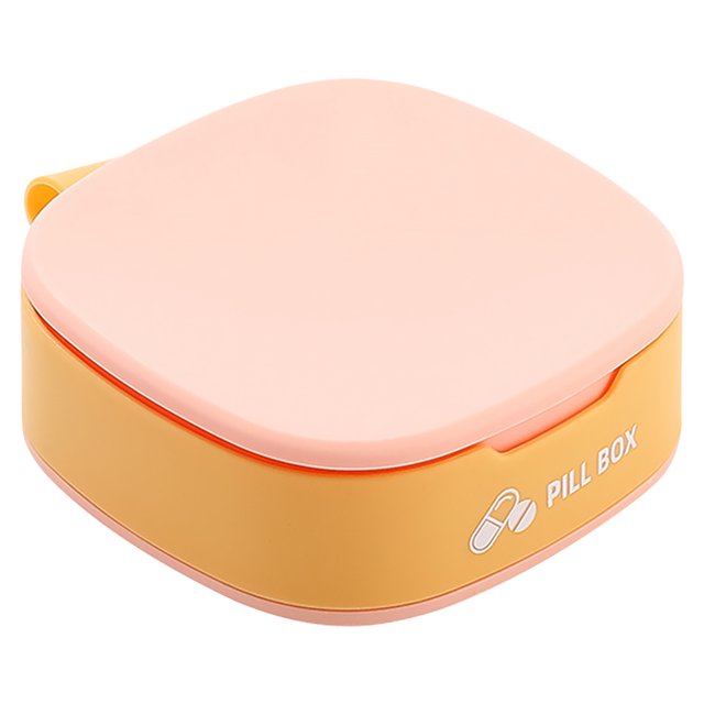 Wosthever Mini caja de almacenamiento de píldoras diarias, contenedor divisor de sellado pequeño, caja de equipo de viaje para el cuidado de la salud, Rosado
