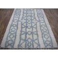 thumbnail image 7 of Traditional Hand Made Moroccan Design New Zealand Wool Light Blue Moroccan 4x6 Rug | TRD171446, 7 of 7