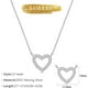 thumbnail image 4 of Collares de corazón para mujer, collares de plata de ley 925 para mujeres y niñas, bonitos collares de plata con colgante de corazón abierto con circonita cúbica, 4 of 5