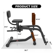Leikefitness Hip Abductor and Thigh Exercise Machine, Compact Glute Trainer with Resistance Band, Adjustable 360-Degree Leg Pads for Home Gym Workouts