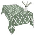 thumbnail image 2 of Sage Green Morocco Table Cloth Waterproof Tablecloths, Minimalist Boho Ethnic Abstract Motif Tablecloth Dining Table Cover for Kitchen Party Tabletop Outdoor, Rectangle Tablecloth 54x108 Inch, 2 of 9
