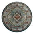 thumbnail image 3 of Unique Loom Isabella Collection Area Rug - Rossellini (6' 1" Round Blue/Beige), 3 of 7