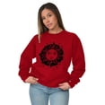 thumbnail image 5 of Celestial Sun Symbolic Spirit Animal Women Crewneck Sweatshirt Brisco Brands 3X, 5 of 6