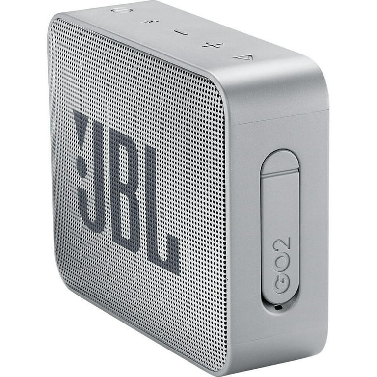 JBL GO 2 Portable Bluetooth Waterproof Speaker, Grey, 4.3 x 4.5 x 1.5