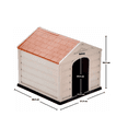 thumbnail image 4 of Casa para perro de Plástico para exterior con Techo Belug Beige, Café, 4 of 5