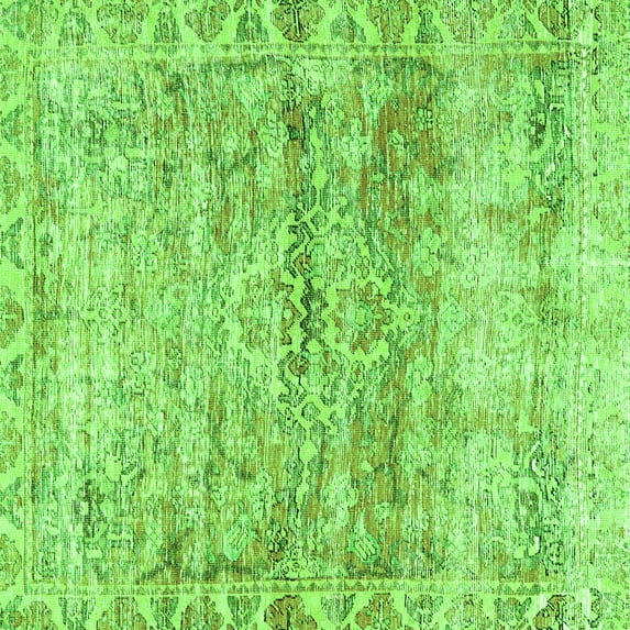 Ahgly Company Indoor Square Persian Green Traditional Area Rugs, 3' Square