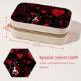 thumbnail image 5 of Valentine's Day Velvet Portable Jewelry Box with Removable Compartment - Ideal Bracelet Holder and Necklace Organizer - Gift, 5 of 7