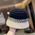 thumbnail image 4 of CoCopeaunts Bucket Hat for Men Mix Color Foldable Crochet Knitted Hat Women Version Fashion Bucket Cap Wild Wear Casual Warm, 4 of 8