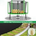 thumbnail image 4 of LHX 10FT 14FT 16FT Trampoline with Enclosure Net, Outdoor Trampolines for Kids Adult, Backyard Trampoline with Basketball Hoop, Ladder, Stakes, Lights, Sprinklers, Socks, Heavy Duty, 1000 LBS Loading, 4 of 9