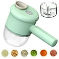thumbnail image 1 of CNKOO Electric Garlic Chopper Portable Vegetable Slicer Set Handheld Garlic Cutter USB Rechargeable Wireless Food Mincer Kitchen Vegetable Masher for Garlic Onion Ginger Meat, 1 of 10