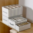 thumbnail image 2 of Caja de almacenamiento de ropa para el hogar, armario de dormitorio, caja de acabado para ropa y pantalones, cajón plegable, caja divisora de tela, 2 of 5